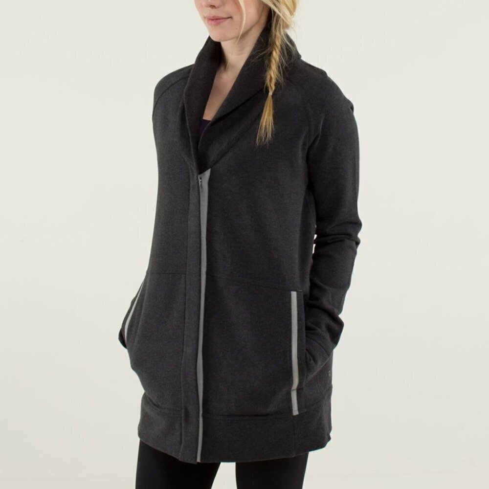 Lululemon Yin To My Yang Cardi Heathered Black / Soot Light / Heathered Black